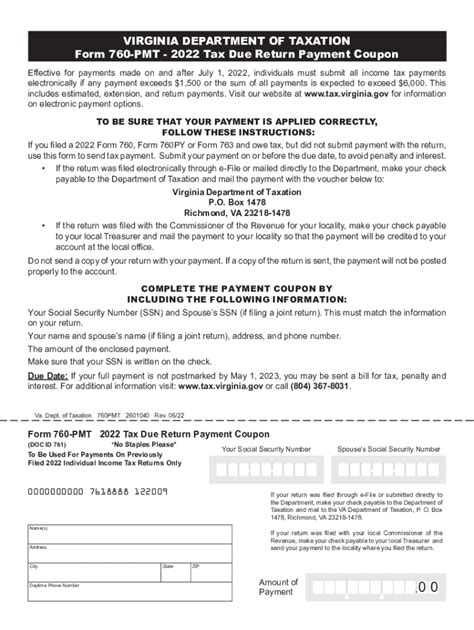 Virginia Tax Form 760 Instructions .